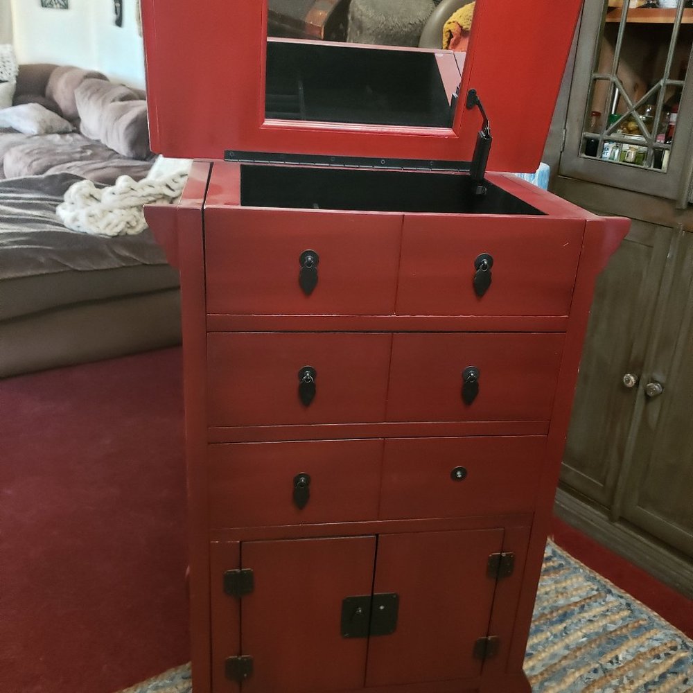 Cherry Wood Chest/Jewelry Box